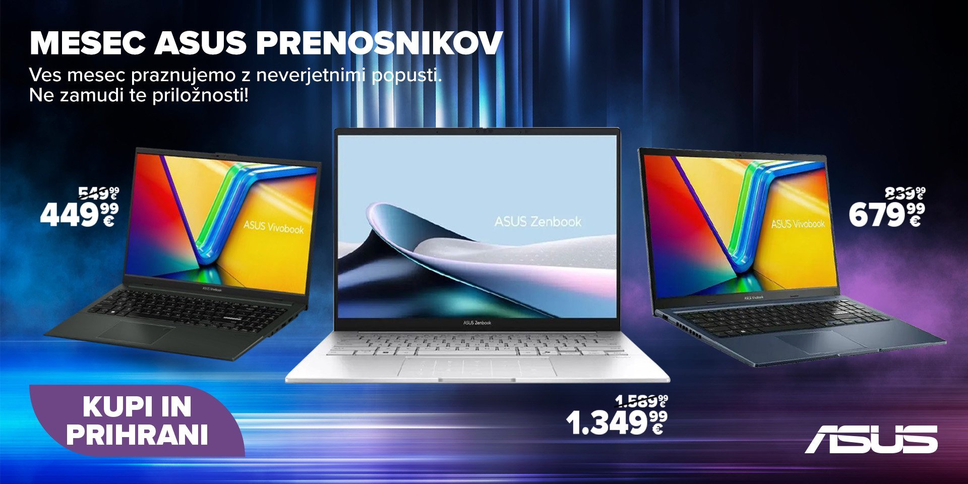 Akcija Asus prenosnikov